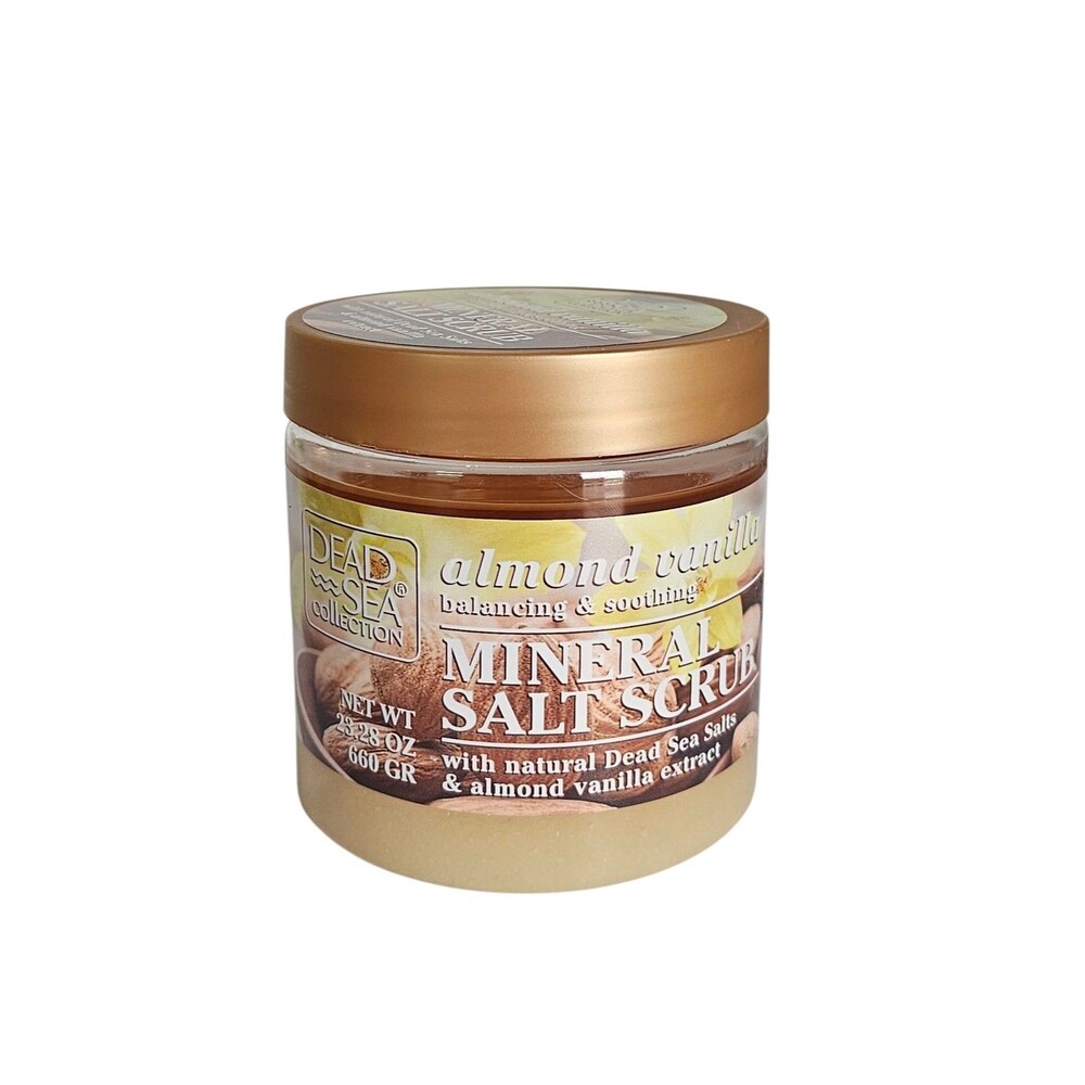 Dead Sea Collection Almond Vanilla Balance Soothe Mineral Salt Scrub 23.28fl.oz